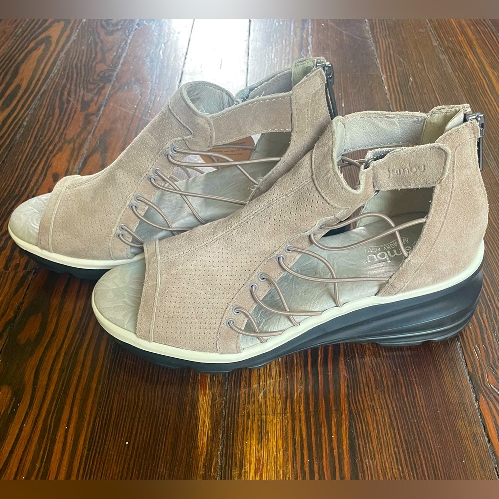 COPY - Women’s Jambu "Naomi" Suede Leather Memory Foam Wedge Sandals sz. 7